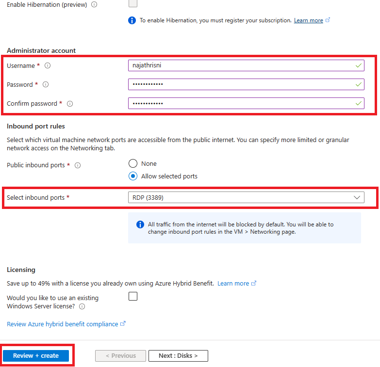 Administrator account